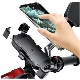 Resim Motosiklet / Bisiklet Yarı Otomatik Kasılma Sabitleme Braketi Telefon Tutucu Diğer 