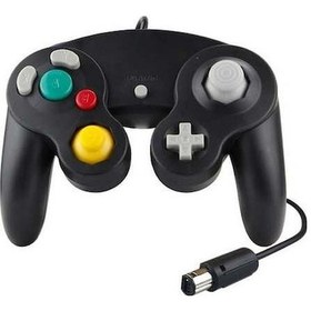 Resim Wii Ürün Titreşimli Çift Siyah Rengi: Oyun Nokta Nintendo Ngc Kontrol Kablolu İçin Denetleyicisi, Cihazı Adet 2 / Paket 