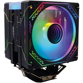Resim zoko Ice Pro BP6 Siyah Auto Rainbow Fanlı Kule İşlemci Fanı 