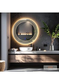 Resim Zenith Günışığı Lazer Kumlamalı Lavabo & Banyo Aynası Dokunmatik Sensörlü 70 X 70 