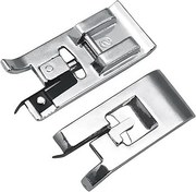 Resim ZhXu Shuo 2 adet Overlok Bulutlu Dikiş Makinesi Baskı Ayağı -Fits Tüm Düşük Shank Geçmeli Şarkıcı Babylock Brother Euro-Pro, Janome, Kenmore, Beyaz, Juki, Yeni Ev, Sadelik, Elna ve Daha Fazlası! 