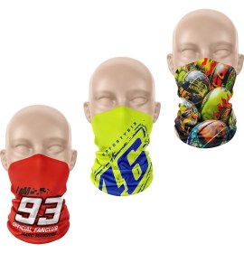 Resim Dair Aksesuar 3'lü Set Boyunluk Bandana Outdoor Balaklava Yüz Maskesi Kafa Bandı 