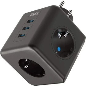 Resim Mevafa 3 Priz 3 x usb 10a 2500w Termal Akım Korumalı Priz Tgftr09 