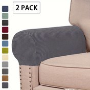 Resim Koltuk için 2 Paket Klasik Esnek Kadife Kol Dayama Kılıfı, Uyumlu Elastik Bant Kılıfı Tutma, Yıkanabilir Polyester Spandex Mobilya Koruyucu Koltuk, Koltuk, Kanepe - Birden Fazla Kanepe Türüne Uygun 