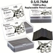 Resim 1100 adet Yaratıcı Kedi Desenli Mekanik Kalem Dolguları - 0.5/0.7mm Büyük Kapasite, Hb Sertliği, Ofis, Çizim, Çizim Aksesuarları, Kedi Severi Hediyeleri, Çizim Malzemeleri, Eğlenceli Tasarım, Dayanıklı Dolgular 