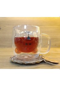 Resim Ayıcıklı Çift Cidarlı Bardak Meşrubat Bardağı Tek 