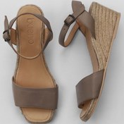 Resim Bueno Shoes Gri Deri Kadın Dolgu Topuklu Sandalet 01ws10304 