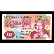 Resim UrlaNumis St. Helena 10 Pounds Kraliçe Queen Banknot *çil 