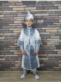 Resim 0-10 Yaş Beyaz Lacivert Şehzade Model Sünnet Kıyafeti 