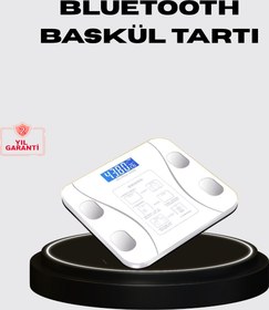 Resim Mbb E-Ticaret Akıllı Dijital Baskül - Bluetooth Bağlantılı, 8 Ölçüm Verili, Akıllı Vücut Analiz Tartısı 