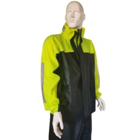 Resim Motospartan ASTARLI YAĞMURLUK TAKIM KURYE PAKETÇİ PVC NEON SARI SİYAH 