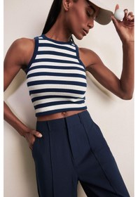 Resim DeFactoFit Standart Fit Çizgili Bisiklet Yaka Sporcu Atlet D9316AX25SPNV241 