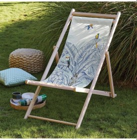 Resim Bluehomeconcept Adawall Renkli Kuş Detaylı Şezlong 