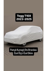 Resim içel çadır Togg T10X 2023-2025 Pamuklu Kumaş Araç Çadırı Taşıma Çantalı 