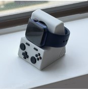 Resim Gateesat Retro Oyun Apple Watch Şarj Standı Beyaz Kablosuz Şarj Dock Oyuncu si 