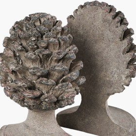 Resim 2'li Kozalak Kitap Tutucu 16X14X22cm 