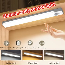 Resim ENBBUFF Akıllı Hareket Sensörlü LED Dolap Altı Aydınlatma – Kablosuz Manyetik Şarjlı, USB Şarj, 3 Renk Sıcaklığı (Beyaz/Sıcak/Doğal), Duvar Montajlı İnsan Algılama ile Yatak Odası, Mutfak, Gardırop için | Minimalist Işık Aparatı | Kablosuz Hareket Sensörli İç Mekan Aydınlatması 