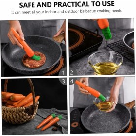 Resim Octopus Bazaar 1 Adet Pratik Havuç Şeklinde Hazneli Yağ Sos ve Yumurta F Irçası Hazneli Yağ Yumurta Fırçası 