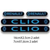 Resim Clio 3d Damla 4'lü Oto Sticker Set 5 