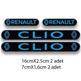 Resim Clio 3d Damla 4'lü Oto Sticker Set 5 