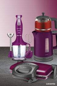 Resim GoldMaster Lavanta Mor Elektrikli Mutfak Çeyiz Seti 3 Lü Evlilik Paketi 