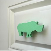 Resim Pomerol Yeşil Gergedan Dolap Kulpu - Çocuk Odası, Mutfak Ve Banyo İçin Modern, Şık Ve Dayanıklı Mobilya Kulp 