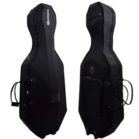 Resim Dominguez CHCP44 Tekerlekli Çello Hardcase - 4/4 (Profesyonel - Yüksek Koruma) | Fiberglas (Fiberglass) Dış Şasi, Darbe Emici İç Peluş Astar, Kolay Taşıma İçin Dayanıklı Tekerlek Sistemi | Uyum: 4/4 (Tam Boy) Çello 