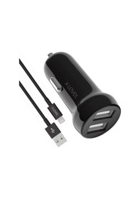 Resim X-chargerdrivelight 2.4a 15.5w 2x Usb-a Araç Içi Şarj Aleti - Lightning Kablo - Çakmaklık Şarj 