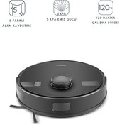 Resim HOMEND Alex Laser 1291H Moplu ve Haritalamalı 5 Kpa Robot Süpürge Siyah 2025 