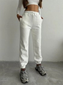 Resim Evyora 3 İplik Şardonlu Paça Lastikli Eşofman Beyaz İs001 Cok-renklı 