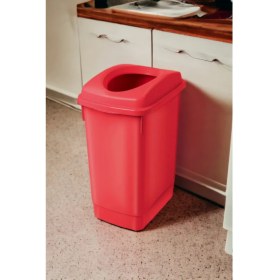 Resim Özbience Kırmızı 27 Litre Banyo ve Otel Atık Kutusu, Geri Dönüşüm Kutusu 