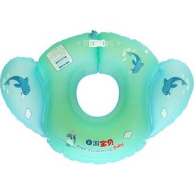 Resim Pvc Bebek Yan Kapaklı Şişme Koltuk Altı Yüzme Simidi, Renk: S Çok Renkli 