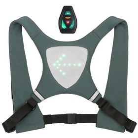 Resim Mufunye Usb Şarj Edilebilir Yansıtıcı Yelek Sırt Çantası Led Dönüş Sinyali Işığı Uzaktan Kumandalı Açık Hava Spor Güvenlik Çantası Bisiklet Koşu Yürüyüş Koşu İçin Ekipman A Çok Renkli 