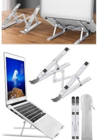 Resim Dizüstü Laptop Yükseltici Alüminyum Stand Ve Notebook Için Taşınabilir Ve Katlanabilir 