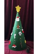 Resim 110 cm El Yapımı 3D Yılbaşı Ağacı Oyuncağ, Hediyelik Yılbaşı 