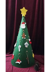 Resim 110 cm El Yapımı 3D Yılbaşı Ağacı Oyuncağ, Hediyelik Yılbaşı 