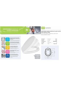 Resim Nkp Genesis Amortisörlü+tak Çıkar Klozet Kapağı Çok Renkli 