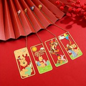 Resim 1/4 adet Lisanslı Sevimli Tigger ve Winnie The Pooh Karikatürlü Delikli Metal Ayraçlar, Kitap Severler, Okul ve Ofis Malzemeleri için, Aile ve Arkadaşlar için Mükemmel Hediyeler 