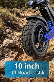 Resim Piranha 5025-M 1000W 48V 15Ah 50-60 KM Menzil Katlanabilir Çift Süspansiyon Off-Road Lastik Elektrikli Scooter 