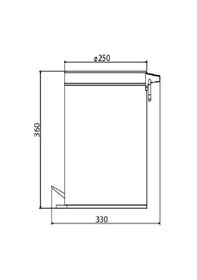 Resim Serel Paslanmaz Krom Pedallı Çöp Kovası 12 Lt 140107007t2 Metal 