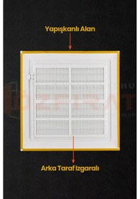 Resim Menfez Banyo, Tuvalet - Wc Havalandırma Menfezi Plastik Beyaz Ölçü Seçenekli 