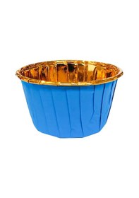 Resim Dolphin Muffin Kağıt Karton Mavi Altın Cupcake Kek Kalıbı Kapsülü Kabı - 25 Adetlik 3 Paket 