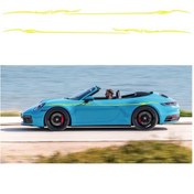 Resim 2 Adet / Takım D-933 Yıldırım Desenli Araba Modifiye Dekoratif Etiket Sarı 