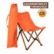 Resim Bag The Joy Ahşap Katlanır Kahverengi İskelet Turuncu Kamp ve Bahçe Sandalyesi 