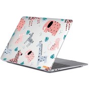 Resim MacBook Pro 16" A2141 Hayvan Desenli Koruyucu Laptop Kılıfı Hayvanat Bahçesi/Stil 2 