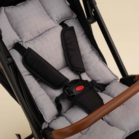 Resim Bebek Arabası Minderi - Gri Muslin 