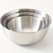 Resim 3 adet Paslanmaz Çelik Karıştırma Kabı Seti - Dayanıklı, Gıda Güvenli Mutfak Eşyaları için Pişirme, Fırın, Servis - Tatil Kutlamaları ve Günlük Kullanım için İdeal | Paslanmaz Çelik Karıştırma Kabı 