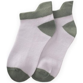 Resim Cigit Burnu Topuğu Rekli Çocuk Patik Çorap 5-12 Yaş Çağla Yeşili Yeşil 