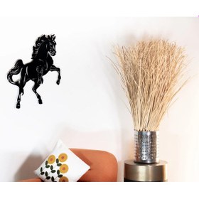 Resim Koşan At Figürü Metal Duvar Tablosu 