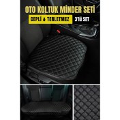 Resim Same Golden Deri Silinebilir Cepli Oto Kılıf-Minder Oturak Seti (3 Parça) Siyah 